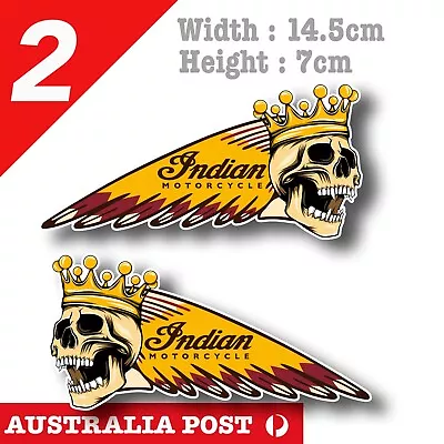 Indian Motorcycle King Skull Motorcycle Helmet Fuel Tank Stickers • $8.20