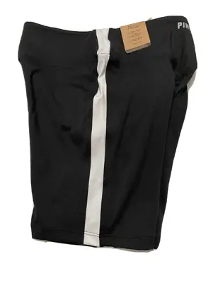 Victoria Secret PINK Bike Shorts Ultimate 6 Inch High Waist Black White Stripe • $24.99