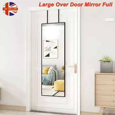 Large Over Door Mirror Long Full Length Wall Door Hanging Mirrors Bathroom Glass • £30.95