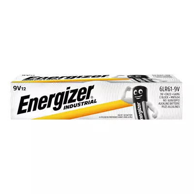 Energizer 9v Industrial Batteries Block Battery Alkaline Smoke Alarm PP3 • £2.85