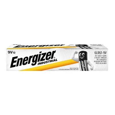 Energizer 9v Pp3 Industrial Alkaline Batteries Smoke Alarm Lr22 Mn1604 • £4.45