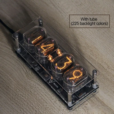 £75.35 • Buy IN-12 Glow Tube Fluorescent Nixie Clock 225 Colors Light Display Time Date