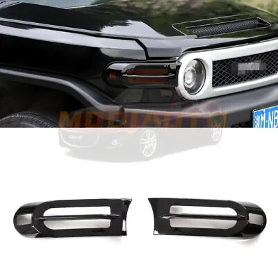 For Toyota FJ Cruiser 07-2021Glossy Black ABS Front Turn Signal Lamp Cover Trim • $112.71