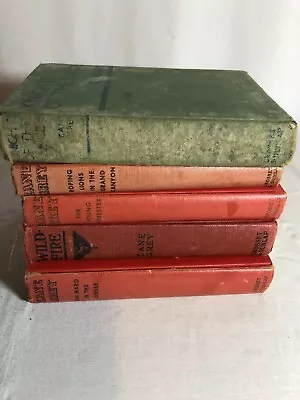 Zane Grey Western Hard Cover Book Lot Of 5 1916-1940s Random Titles • $19.99