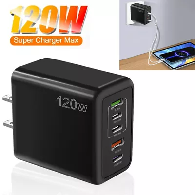 120W Multi-Port USB-C Super Fast Wall Charger Power Adapter For Cell Phone IPad • $13.59