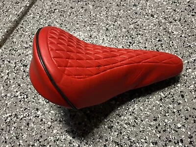 Red Quilted BMX Seat Similar To Raleigh Rampar • $25