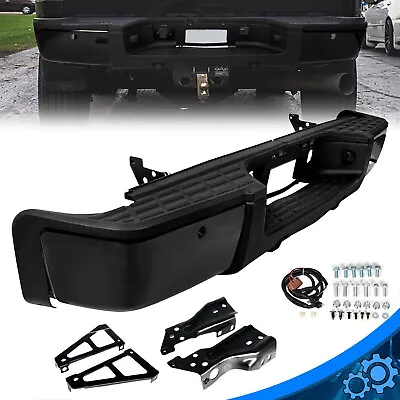 Steel Rear Bumper For Chevy Silverado 1500/GMC Sierra 1500 W/Sensor Holes 07-13 • $195