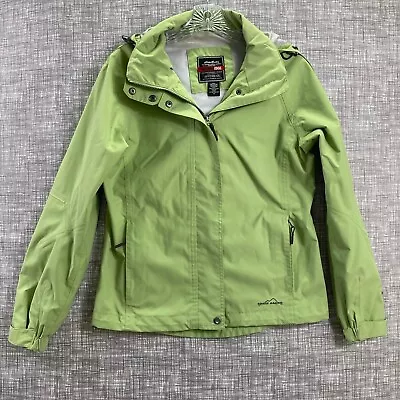 Eddie Bauer Womens Hooded Rain Jacket Size Small Lined Weather Edge Water Proof • $17