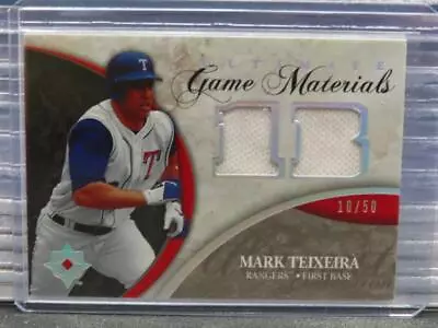 2006 Ultimate Mark Teixeira Game Materials Dual Game Used Jersey #10/50 • $0.99