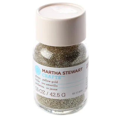 4 Jars Martha Stewart Crafts Yellow Gold Fine Glitter -1.5oz Each • $25.16