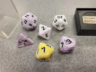 Six Dice (used In D & D)...  2 (20s); 2 (10s); 1 (8); 1 (4) • $18