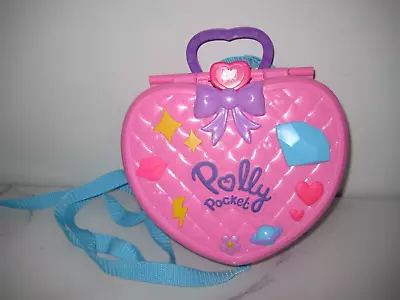 Polly Pocket -Tiny Is Mighty Theme Park Heart Backpack Carry Case -USED • $19