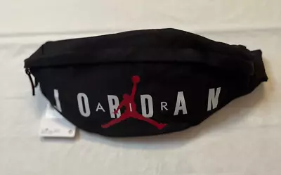 Nike Air Jordan Crossbody Bag Waist Belt Adjustable Black Bag 9B0533-023 • $19.99