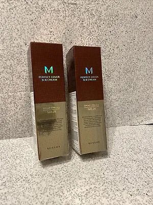 Missha M Perfect Cover BB Cream SPF 42 PA+++ No. 21 Light Beige Lot Of Two! • $21