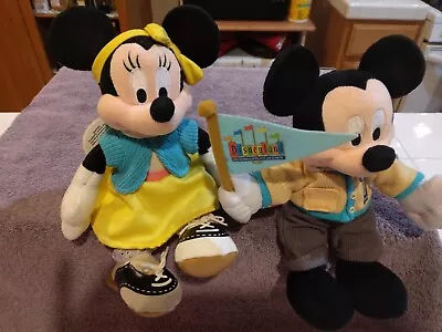 Mickey And Minnie Mouse Disney Plush Doll Set With Original Tags Disneyland • $49.99