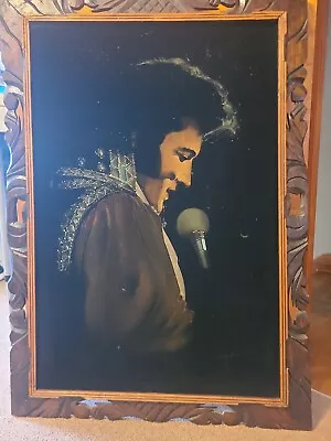 Large Elvis Velvet Painting!!-41x28( Mexico-70s) • $75