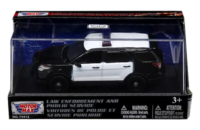 Motormax 1:43(5 ) Black/White  2015 Ford Explorer Police Interceptor Model 79478 • $14.99