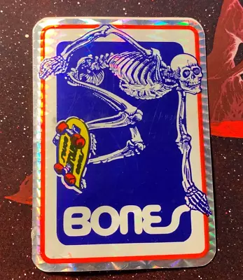 BONES BOARDS VINTAGE 1980's SURF & SKATEBOARD DECAL STICKER 2.5 X 3.5  NOS • $19.95