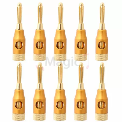 10PCS Audio Speaker Pin Connectors Gold Plated 2mm /4mm Banana Plugs • $16.54