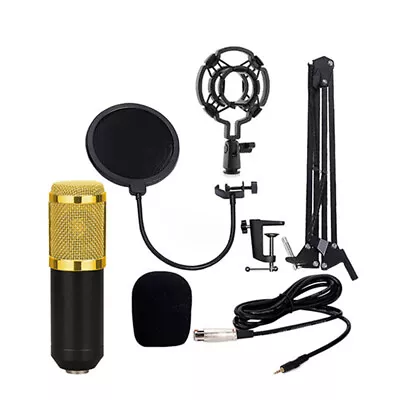Home Studio Recording Kit Podcast Music Mixer Equipment Condenser Microphone Set • £18.69