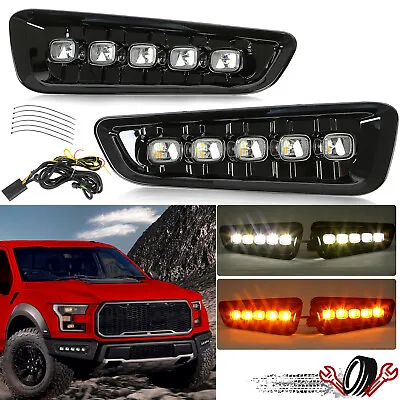 Front Bumper Turn Signal Fog Lights Lamps Kit For Ford F-150 Raptor 2017-2020 • $71.99