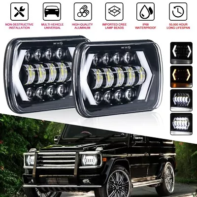 2X 7x6  5x7 LED Headlight DRL Hi-Lo DOT Beam For Toyota Nissan Pickup Truck • $53.99