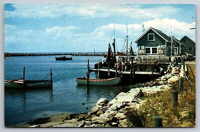 Menemsha MA Martha's Vineyard Fishing Village Ocean Wharf Boat Dock Postcard F22 • $7.50
