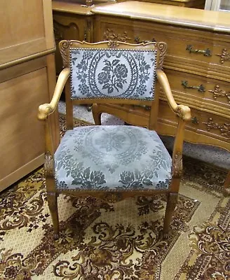 Louis Xv Style French Carved Oak Bedroom Chair / Armchair -  (cobbsac7) • £220