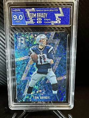 2016 Panini Spectra Tom Brady Neon Blue 27/60!🐐 🔥👀 Rare SSP  HGA 9 Custom • $299