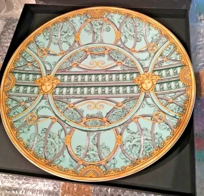 VERSACE PALAZZO CHARGER MEDUSA SERVICE PLATE ROSENTHAL 13  NEW In Box  RARE • $333