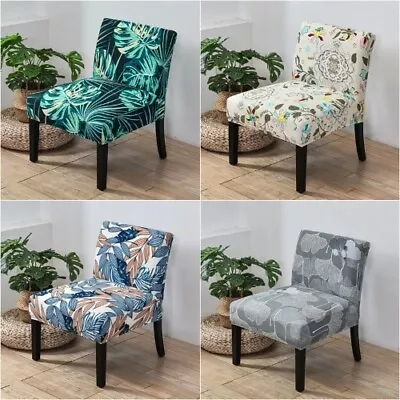 Armless Chair Cover Plants Leaves Stretch Chair Covers Couch Protector Cover • $26.54