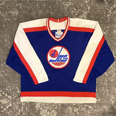 Vtg Maska Authentic Winnipeg Jets Retro CCM NHL Hockey Jersey Air-Knit XL RARE • $97.98