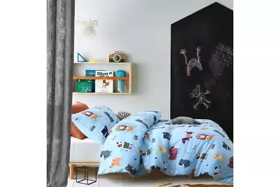 Happy Kids Glow In The Dark Quilt Cover Set (Woof) - Single • $37.81