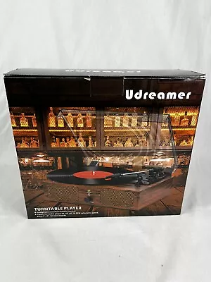 Udreamer UD001 Record Player Vinyl Bluetooth Turntable With Built-in Speakers • $29.99