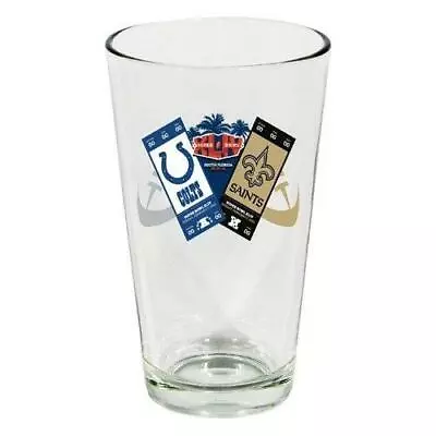 $13.99 • Buy INDIANAPOLIS COLTS Vs NEW ORLEANS SAINTS SUPER BOWL XLIV 44 PINT GLASS