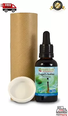 Lugols 5% Iodine Solution 30ml True 5% Liquid Formulation Bulb Pipette For & - • £11.66