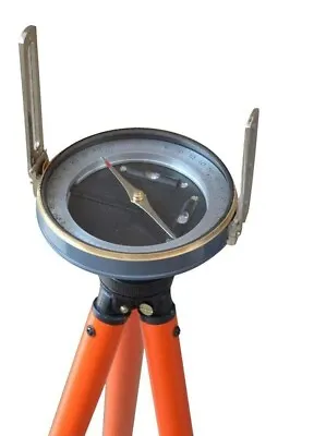 Metal Survey Compass With Tripod Stand Surveying Equipment Engineering Vintage • $34