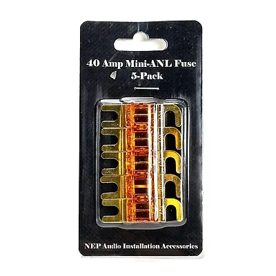 5 Pack 40 Amp Mini ANL Fuse  Gold Plated Car Audio • $9.95