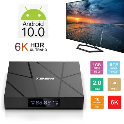 T95H Android 10.0 Smart TV BOX Quad Core Media 6K 3D Movie Allwinner H616 WIFI • $25.99