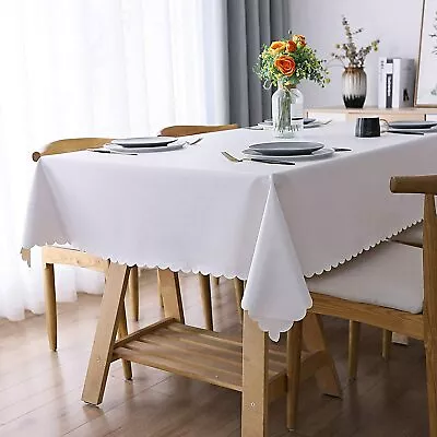 Smiry Heavy Duty Vinyl Tablecloth Waterproof And Oil-Proof Solid Color Wipeable • $58.32