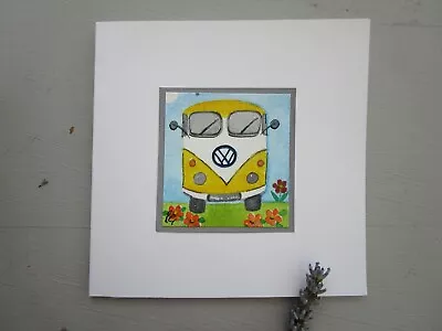 £2.75 • Buy  hand Painted Greetings  Card Camper Van VW  Birthday, Anniversary. Get Well.