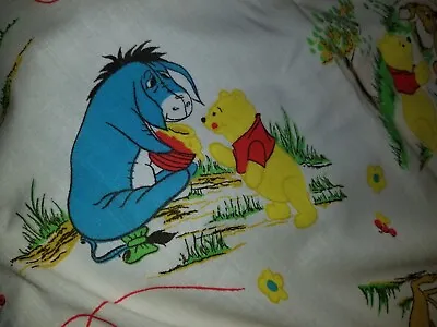 Disney Classic Winnie The Pooh Baby Crib Flat Sheets Vintage 1970's • $62