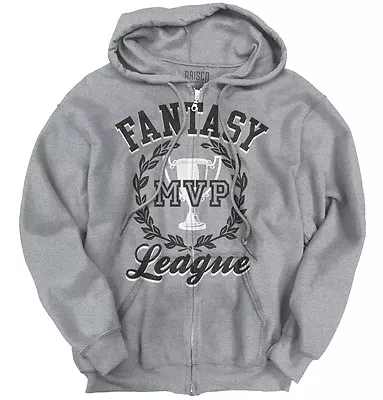 Fantasy League Funny Baseball Football Gamer Mens Zip Hoodie Jacket Sweatshirt • $32.99