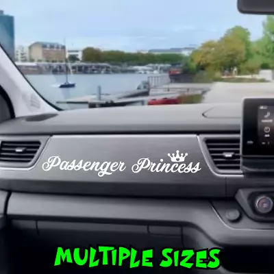 Passenger Princess Sticker Car Decal Girlfriend On Board Name Dash Seat Crown • $5.50