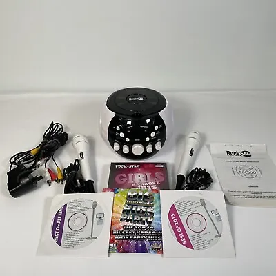 RockJam Karaoke Party Pack Inc 2 Microphones Mics & Extra CDs White • £20.99