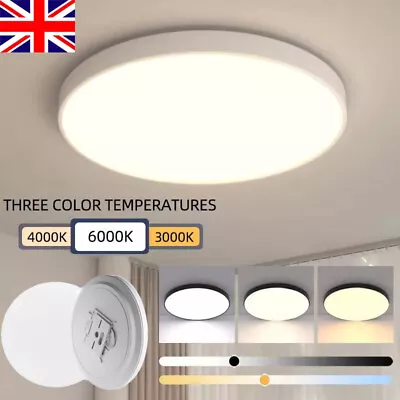 Ultra Thin Led Ceiling Lamp Modern Panel Down Lights Living Room Kitchen Lamp • £7.69