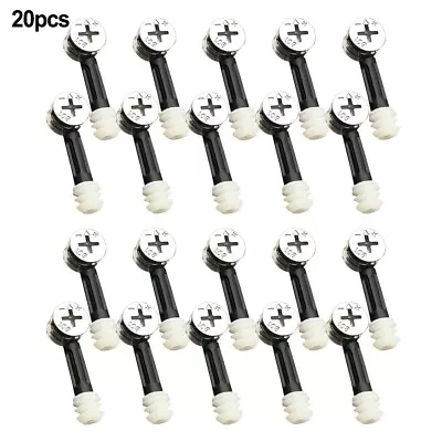 Compact Furniture Screw Eccentric Wheel Nut Connector Bolt For Cabinets 20pc • £9.85