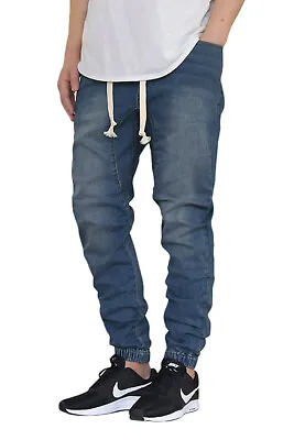 Men's Stretch Denim Jogger Pants Jeans Size Available S M L XL 2XL 3XL 4XL 5XL • $28.95