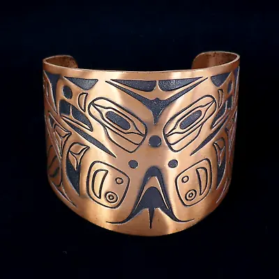 Vintage Bell Trading Post Northwest Haida Double Eagle Copper Cuff Bracelet • $80