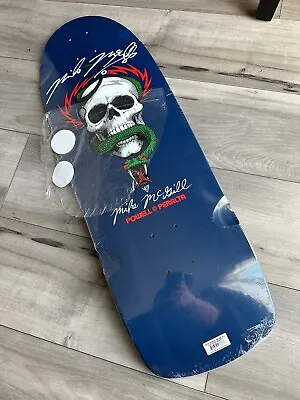 RARE SIGNED Blue Powell Peralta Mike Mcgill Bones Skateboard Deck AUTOGRAPHED • $250